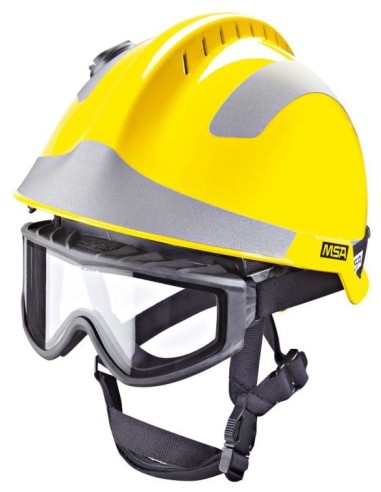 Casco Gallet F2 Xtrem con gafa, color amarillo